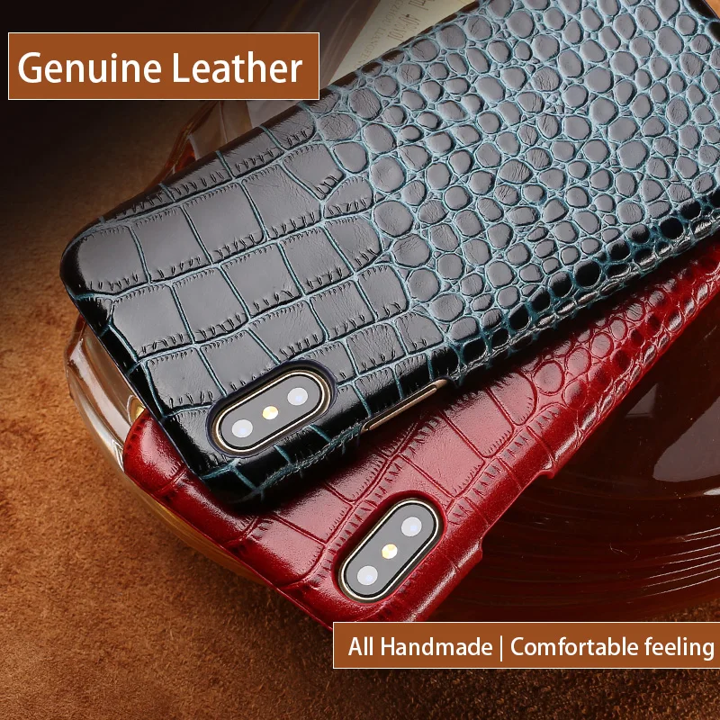 

LANGSIDI Crocodile pattern phone case for iphone7 8 8plus 5 5s SE 11pro max leather luxury case for iphone 12 mini 12pro max