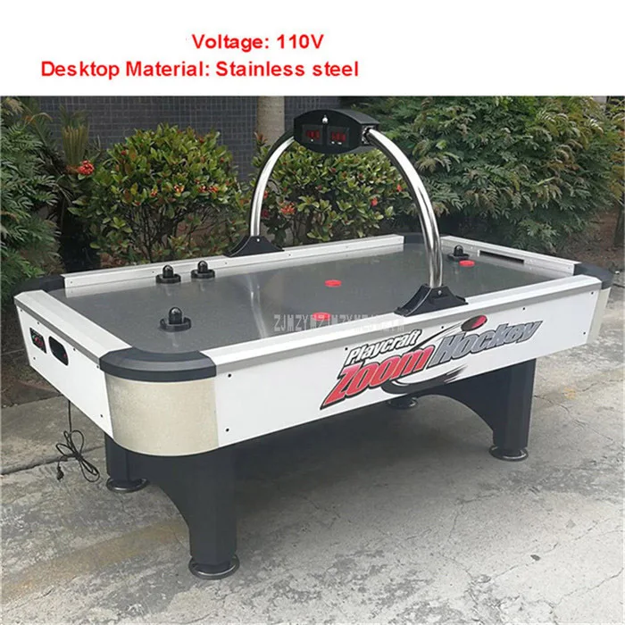 WH7009-110V 7 футов воздушный хоккейный стол сильная рама и нога спортивная игра в помещениях игровое оборудование с 4 шайбами 4 молоток толкача сцепление WH7009/WH7008 - Цвет: WH7009-110V