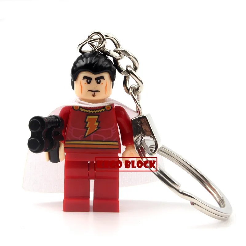 Одиночная Marvel DC классический супер герой фильм фигурка брелок Капитан Америка Бэтмен человек паук Строительные блоки Халк - Цвет: Лиловый