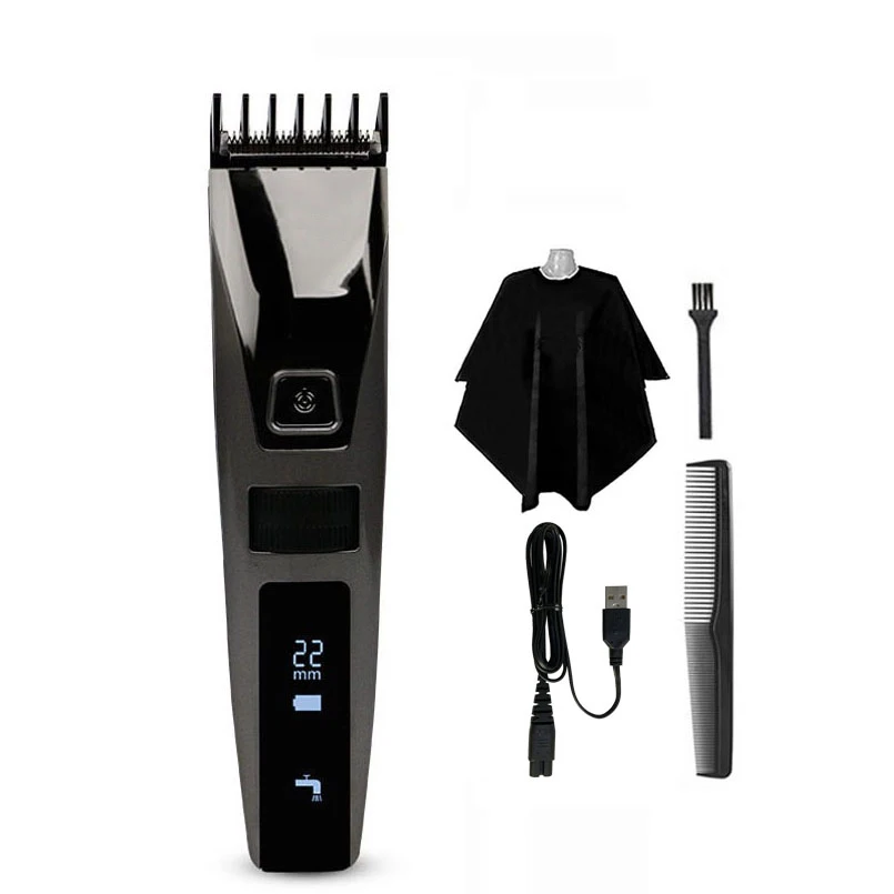 K3 USB Professional Hair Clipper With Cable Rechargeable Waterproof Men's Trimmer Machine Cordless LCD Display | Бытовая техника