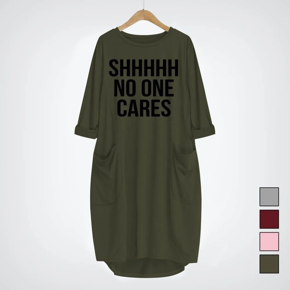 2019 Новое поступление модные футболки для женщин шшшш никто не уход за смешные