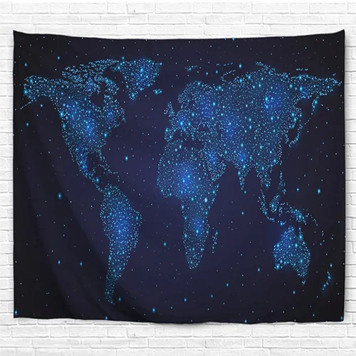 Star map 3D цифровая печать, полиэстер гобелен настенное одеяло пляжное полотенце для помещений и на открытом воздухе мульти-сцены доступны джунгли звездное небо - Цвет: Star map