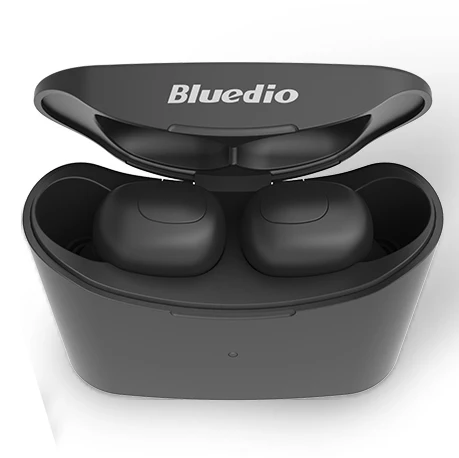 Черный Bluedio T-elf мини TWS наушники Bluetooth 5,0 Спортивная гарнитура Беспроводные наушники с зарядным устройством для телефонов - Цвет: Черный