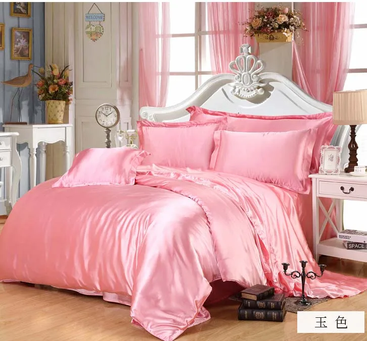 Домашний Текстиль высокого класса шелк 3/4 шт. Постельное белье близнец полный