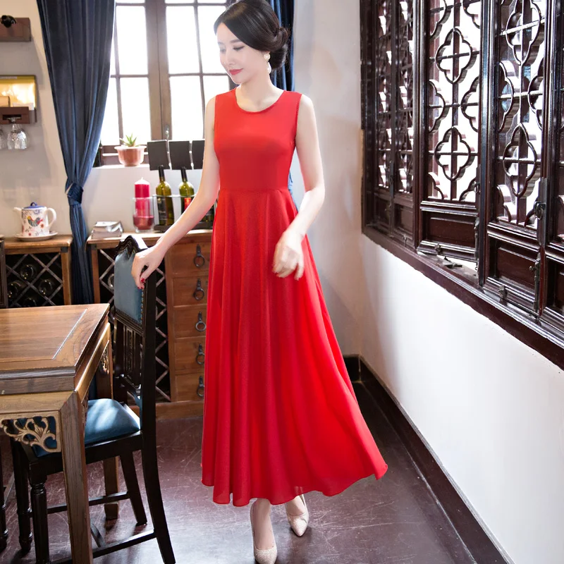 Женское платье Чонсам Aodai традиционная одежда в народном стиле весна 2019|dress for|dress