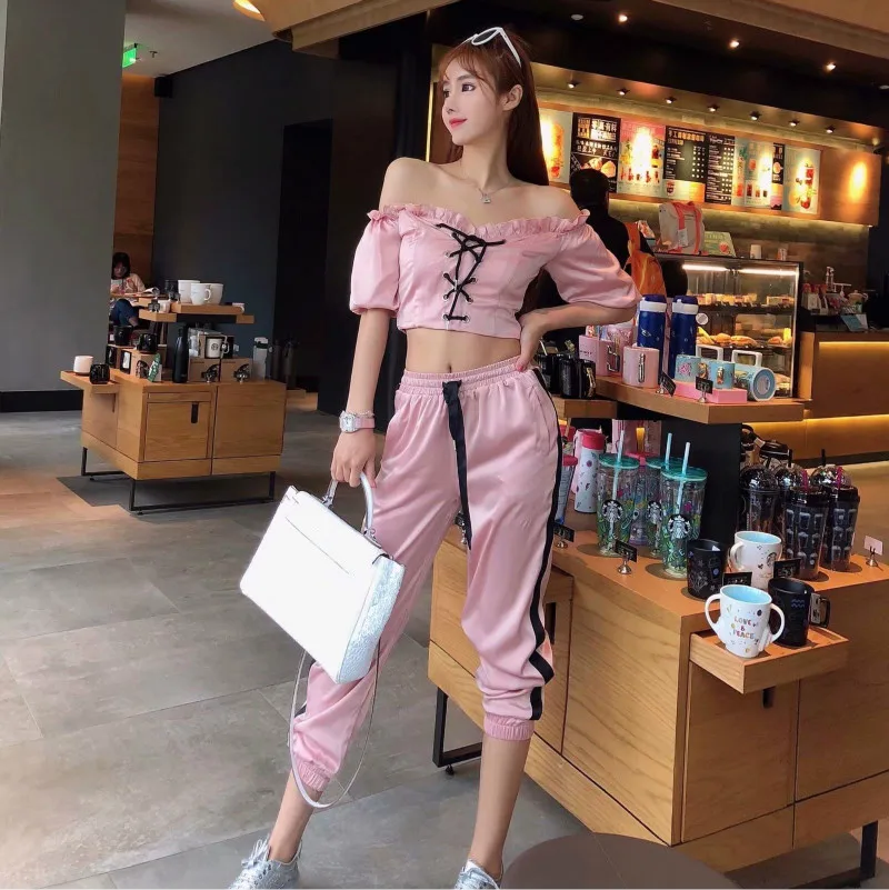 Летняя мода 2019 уличная одежда WHITNEY WANG сексуальные атласные топы на шнуровке с