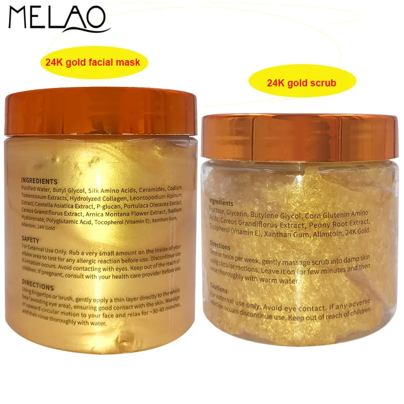 MELAO наборы для ухода за кожей лица 24 k Золотая маска 250 г с 24-каратным золотым