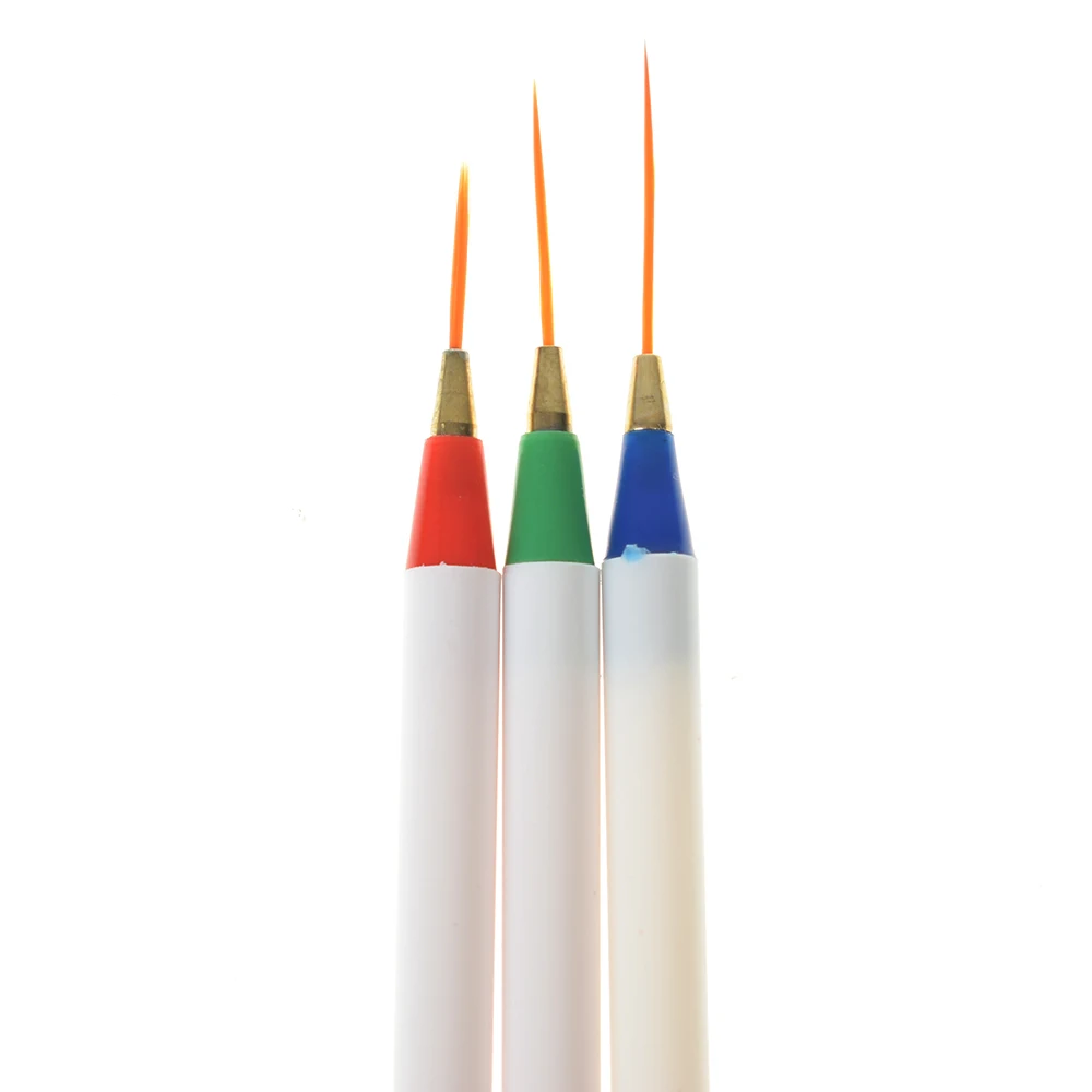 3 шт. Изящные кисти для дизайна ногтей Рисование линий узор салон сделай сам