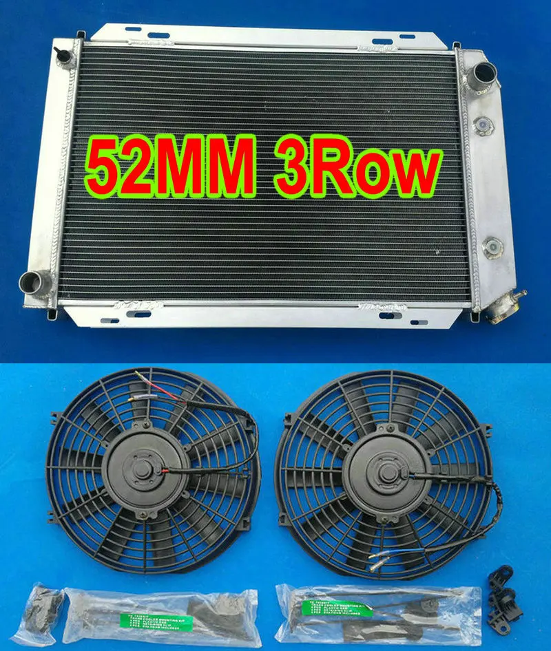 Алюминиевый радиатор и 2 * вентиляторы для Ford Mustang Futura/Fairmont/LTD 4/3 8/5.0L I6/V6/V8 81 82 83 84 85 86