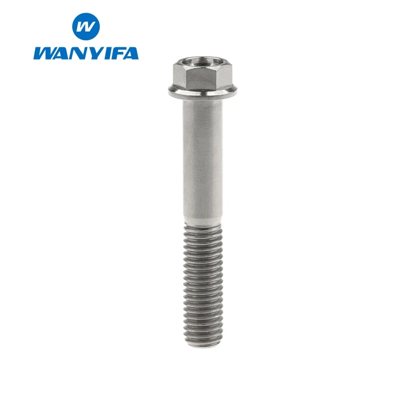 M8x50 Titanium Wanyifa M8x15 20 25 30 35, 40 45 50 55 60 65 мм с коротким фланцем Головкой Винт С Титановым болтом для велосипедного тормоза Титан Радуга Цвет - Цвет: M8x50 Titanium