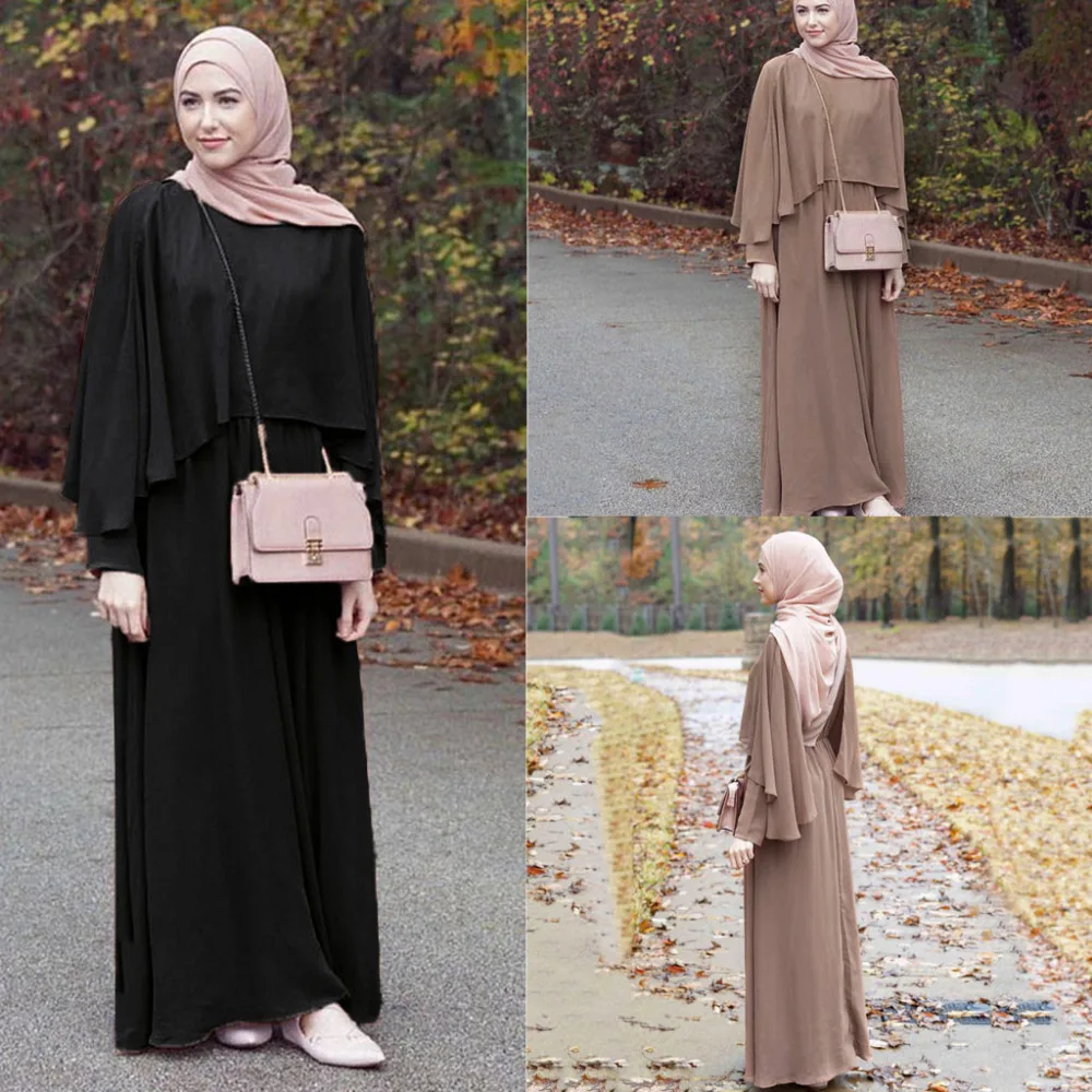 Платья большого размера 2019 абайя Дубай винтажная Женская Длинное Макси Платье