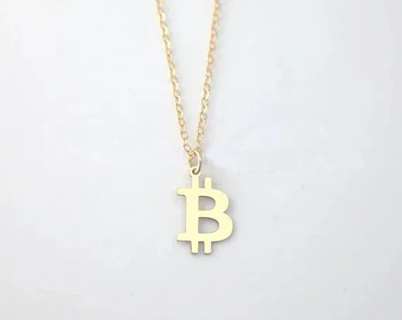 Индивидуальное ожерелье с биткоином Прямая поставка цепочка звеньями в формате