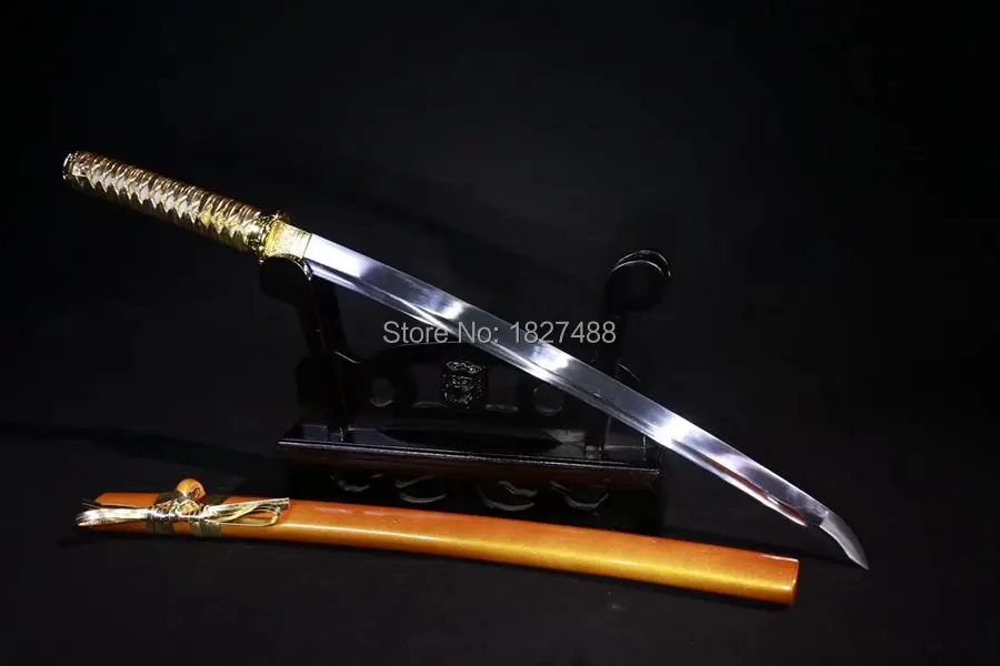 Ручная ковка пружинное стальное лезвие гибкий Wakizashi бритва острый японский