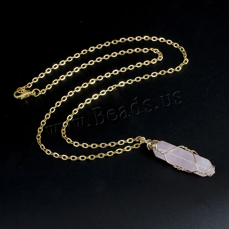 Натуральные каменные бусины ювелирные изделия ожерелье маятниковая Золотая