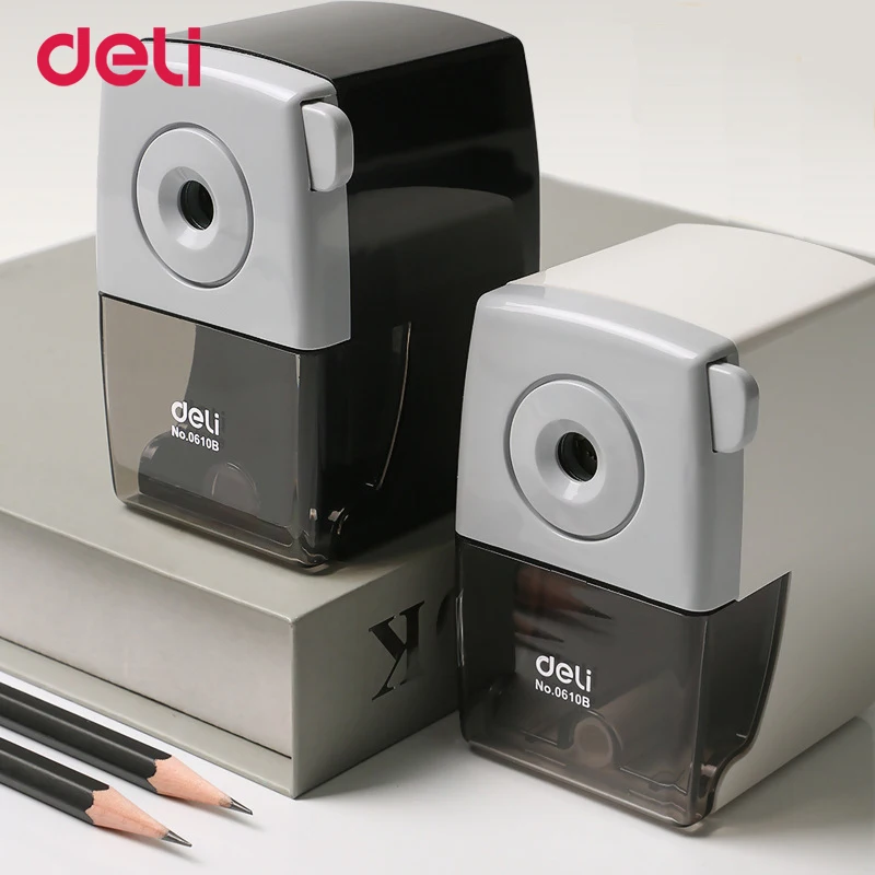 

Deli Mechanical Automatic Pencil Sharpener Office & School Supplies Wholesale Hand Lever Sharpener with Fixed Bracket 0610B