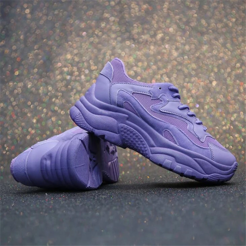 Фиолетовые туфли для папы женские сникерсы на массивном каблуке женская