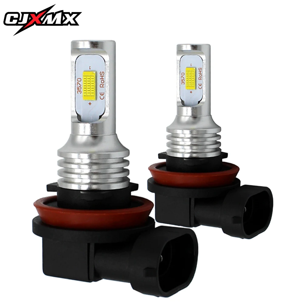 CJXMX H8 H9 H11 светодиодные противотуманные лампочки 1600LM 3000K золото желтый 6500K белый