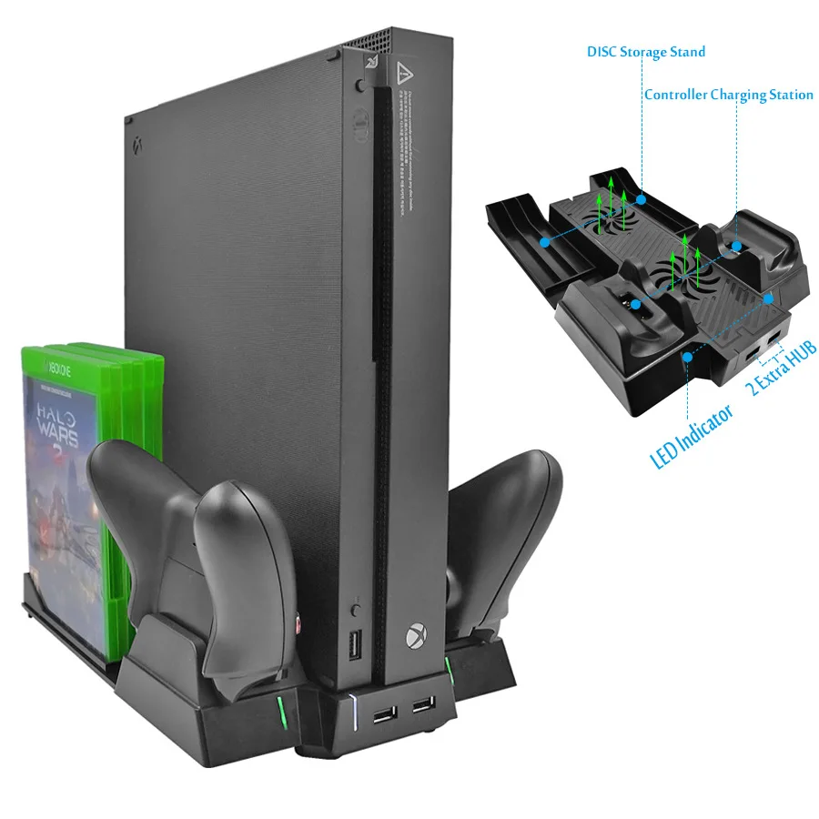 Для Xbox one X ONEX 1X игровая консоль вертикальная охлаждающая подставка кулер