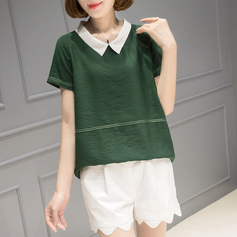 Haut Femme Roupas Feminina, свободный и удобный летний топ, модная блуза, Blusas Mujer De Moda,, блузка из хлопка и льна