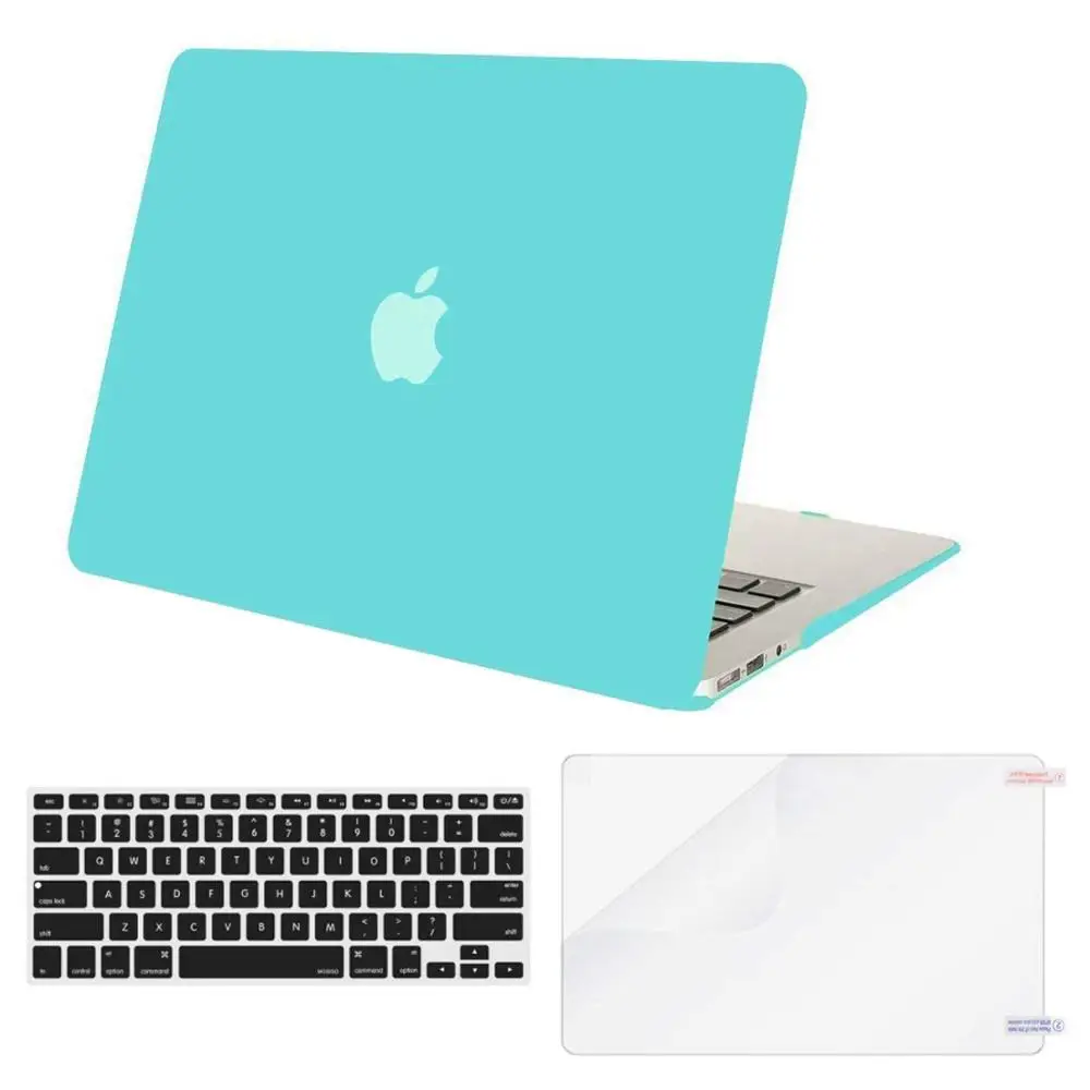 Hot Blue MOSISO матовый чехол для ноутбука Macbook Air 13 дюймов модель A1466 A1369 Обложка для Mac Book Air 13 A1932 с Touch ID - Цвет: Hot Blue