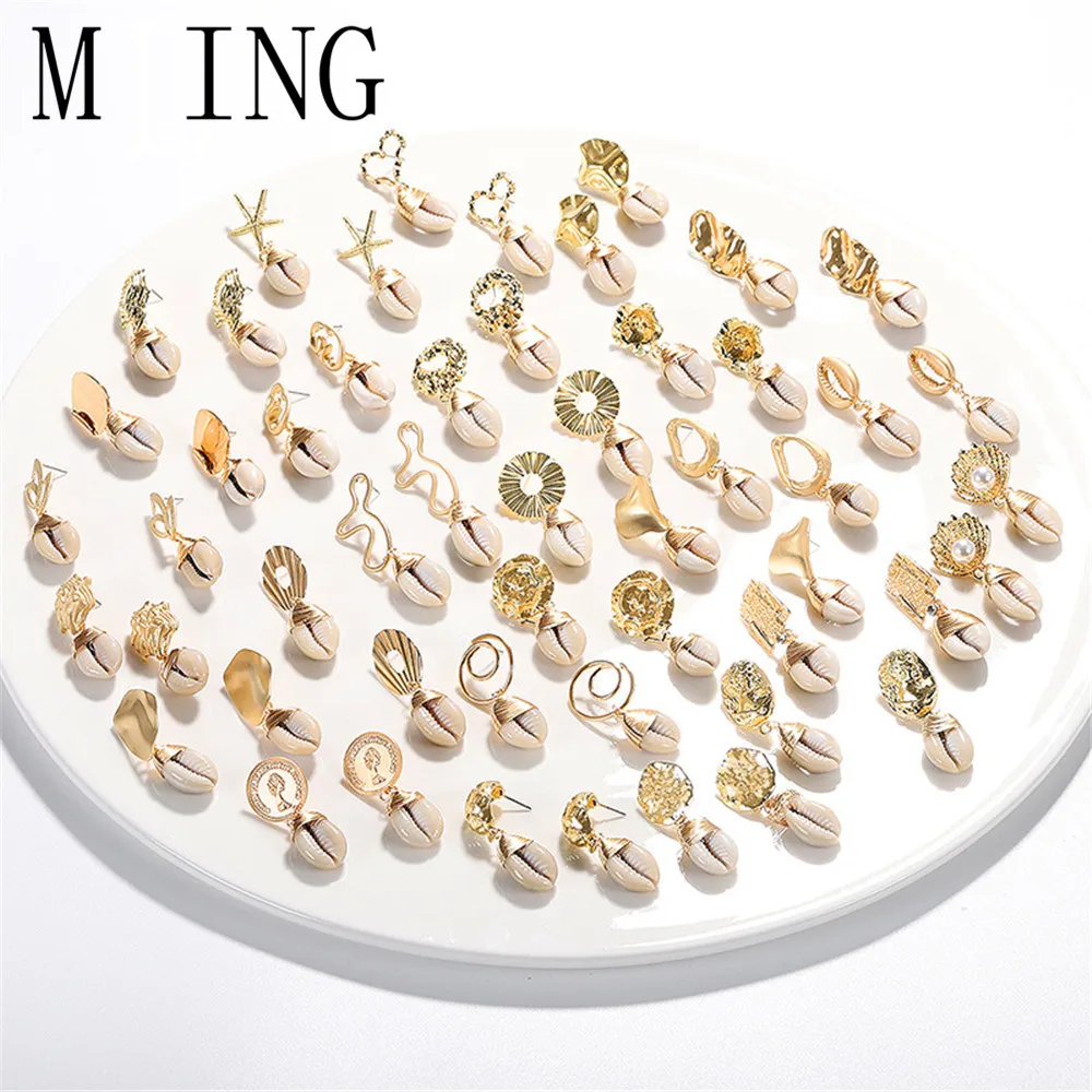 MLING 2019 новый летний океан шикарные серьги в форме капель Морская ракушка с