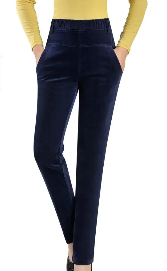 Женские вельветовые брюки с высокой талией размеры до 7xl|trousers women|high waist casual pantsvelvet