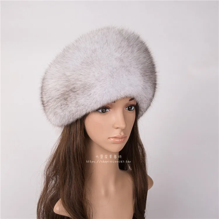 

Real fox fur hat fur hat princess hat winter warm hat female