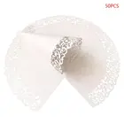 50 шт. кружевная лоза лазерной резки лепестков конфет свадебных торжеств, бумажные украшения в виде конусов, подарки #710