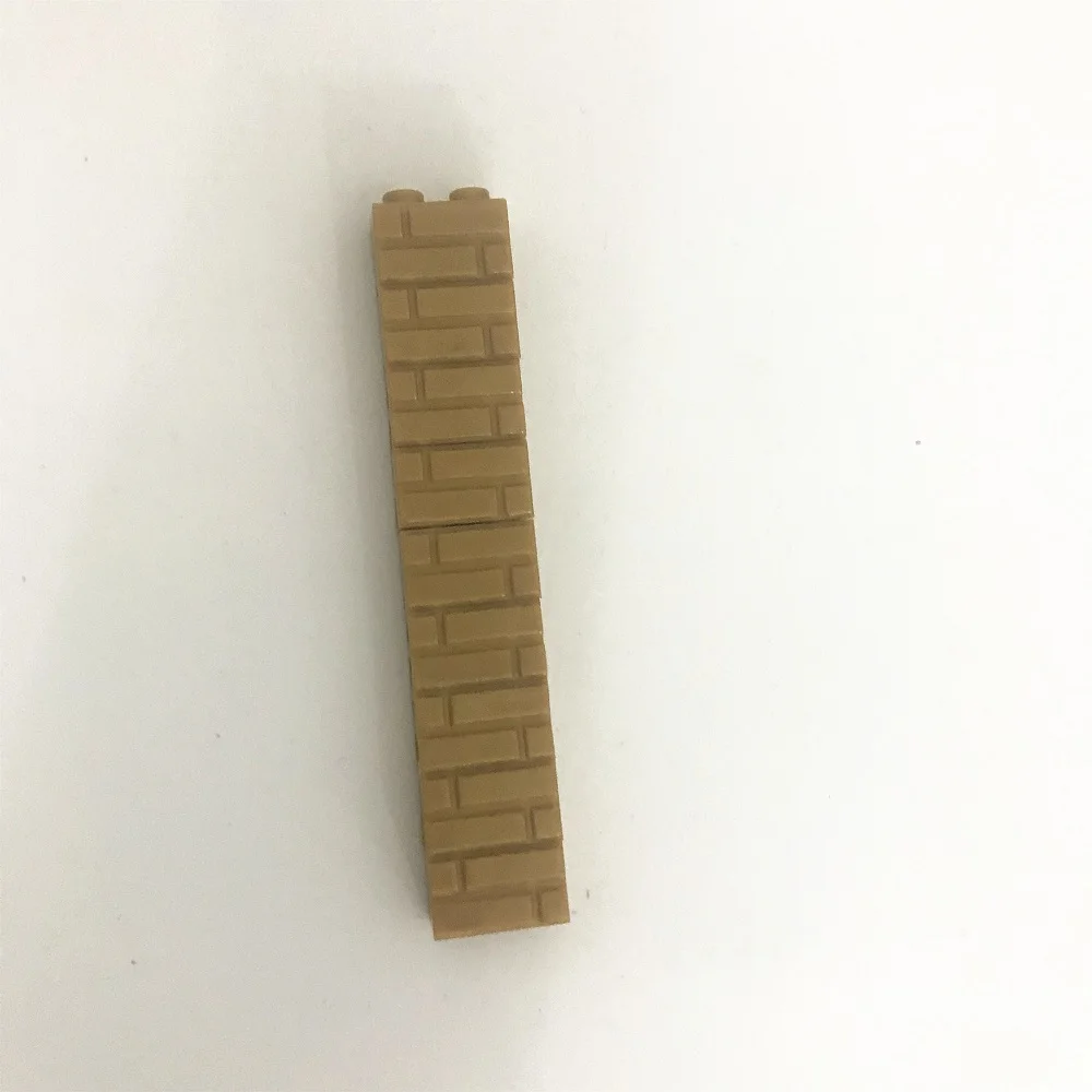 Строительные блоки MOC Wall основные детали 1x2 городской дом темное золото 50 шт.