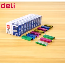 Deli цветные скобы 24/6 2400 шт скобы для степлера Бумажный Переплет стационарный