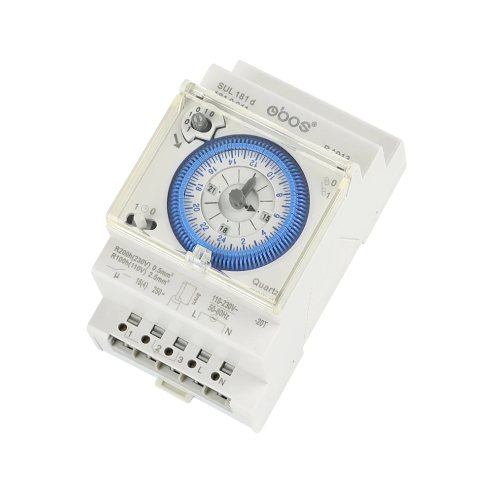 

CE certified good quality SUL181D time switch 100V-240V 24 hours timer mechanical with 96 times off /on time set range 15 mins