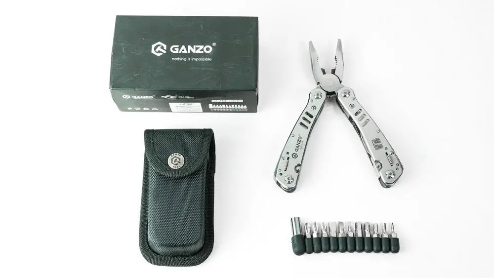 Plier with box Ganzo G301H Portable Outdoor Survival Knife EDC Pocket Tool Folding plier Camping Multi functional Tools bag Lock Pliers - Цвет: Plier with box