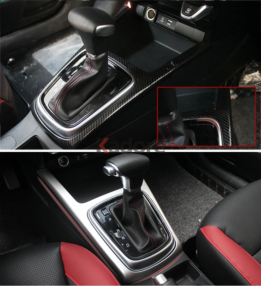 Для Kia Rio 4 X-line панель передач из углеродного волокна декоративная крышка рамка отделка салона автомобиля аксессуары наклейка