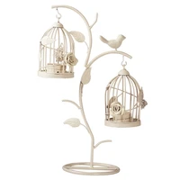 european retro branch bird cage candlestick creative iron romantic candle holders crafts wedding centerpieces home decorations