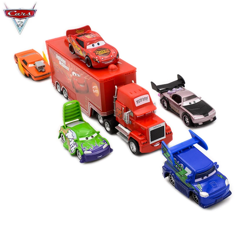 Все стиль disney Pixar; автомобили; литье под давлением металлические игрушки Молния Маккуин Мак Кинг шериф ЧИК ХИКС модель автомобиля подарок на день рождения для детей