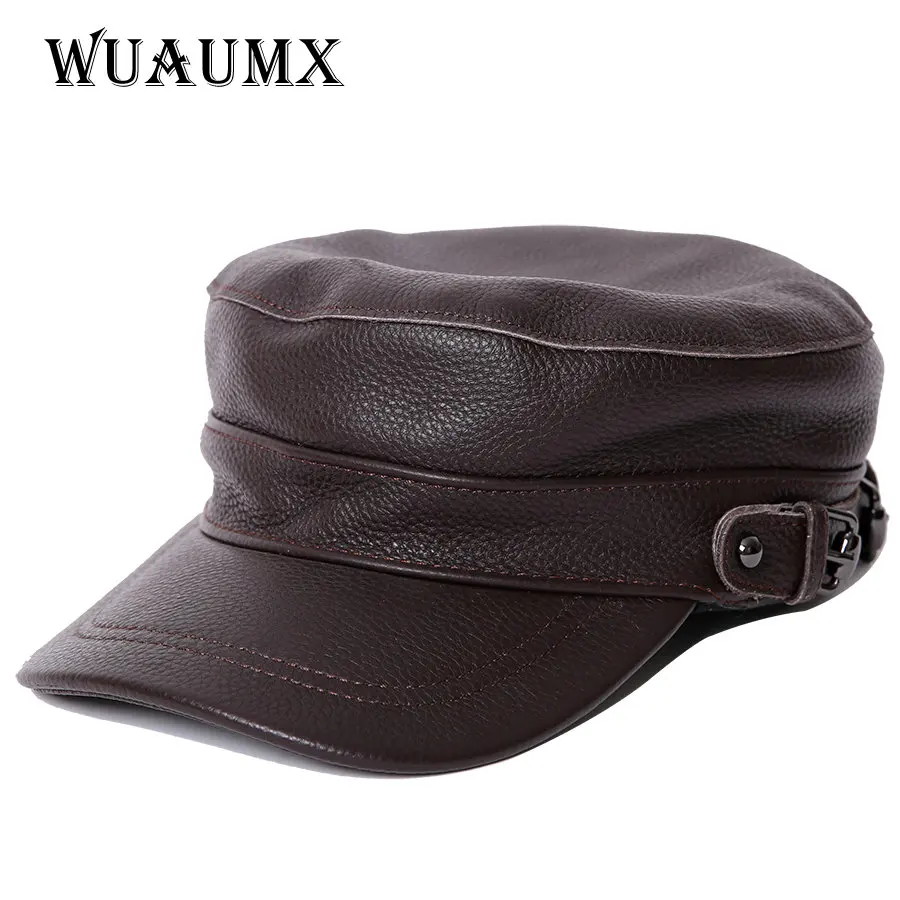 Wuaumx Новый Пояса из натуральной кожи Бейсбол Кепки для Для мужчин и famale Flat Top