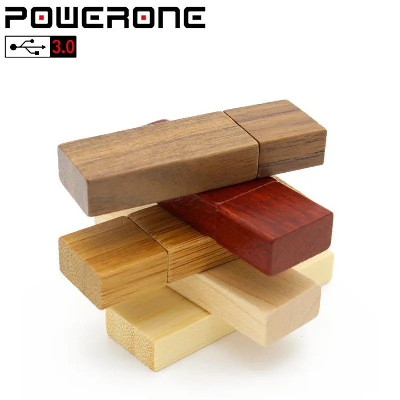 

POWERONE USB 3.0 hot sale free Custom LOGO Wooden memory Stick usb flash drive pendrive 8gb16gb 32gb 64gb U disk wedding gift