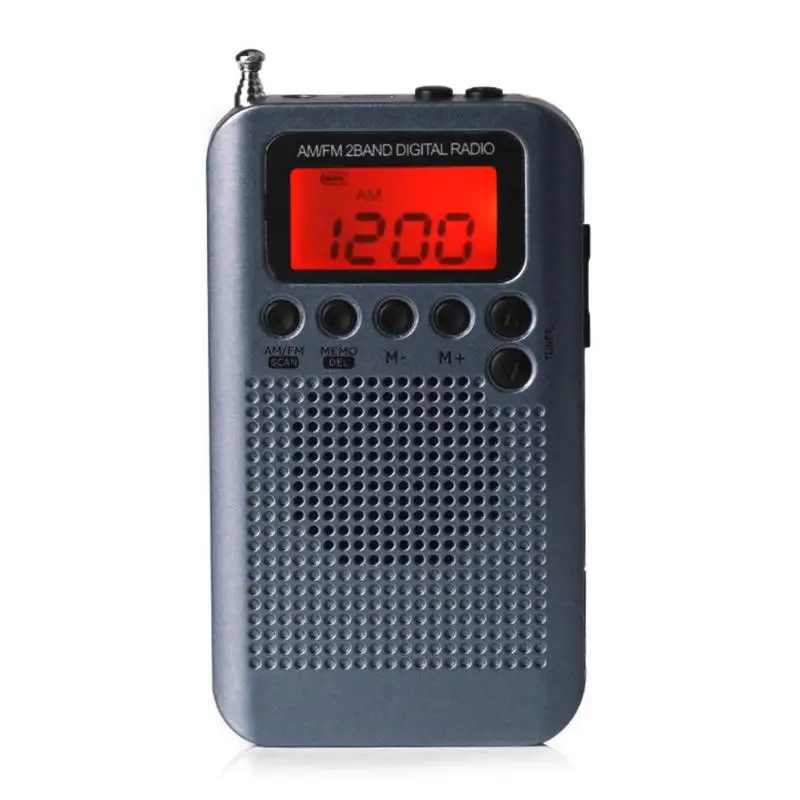 Открытый Портативный AM/FM стерео радио HRD-104 карман 2-полосный Цифровая настройка радио мини приемник наружная рация с наушником талреп