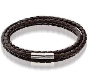 Новый модный многослойный Плетеный Кожаный Браслет SL144 2019 шнур черный мужской