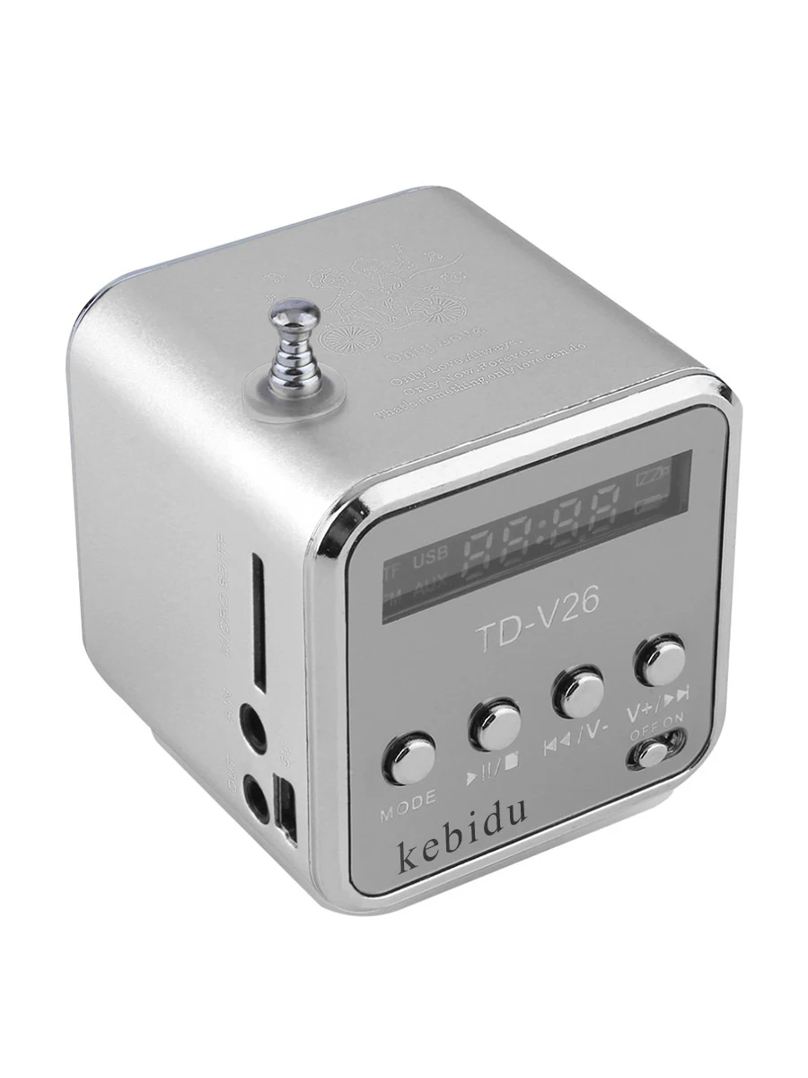 Портативная компактная USB Колонка kebiduPortable TD V26 из алюминиевого сплава звуковая