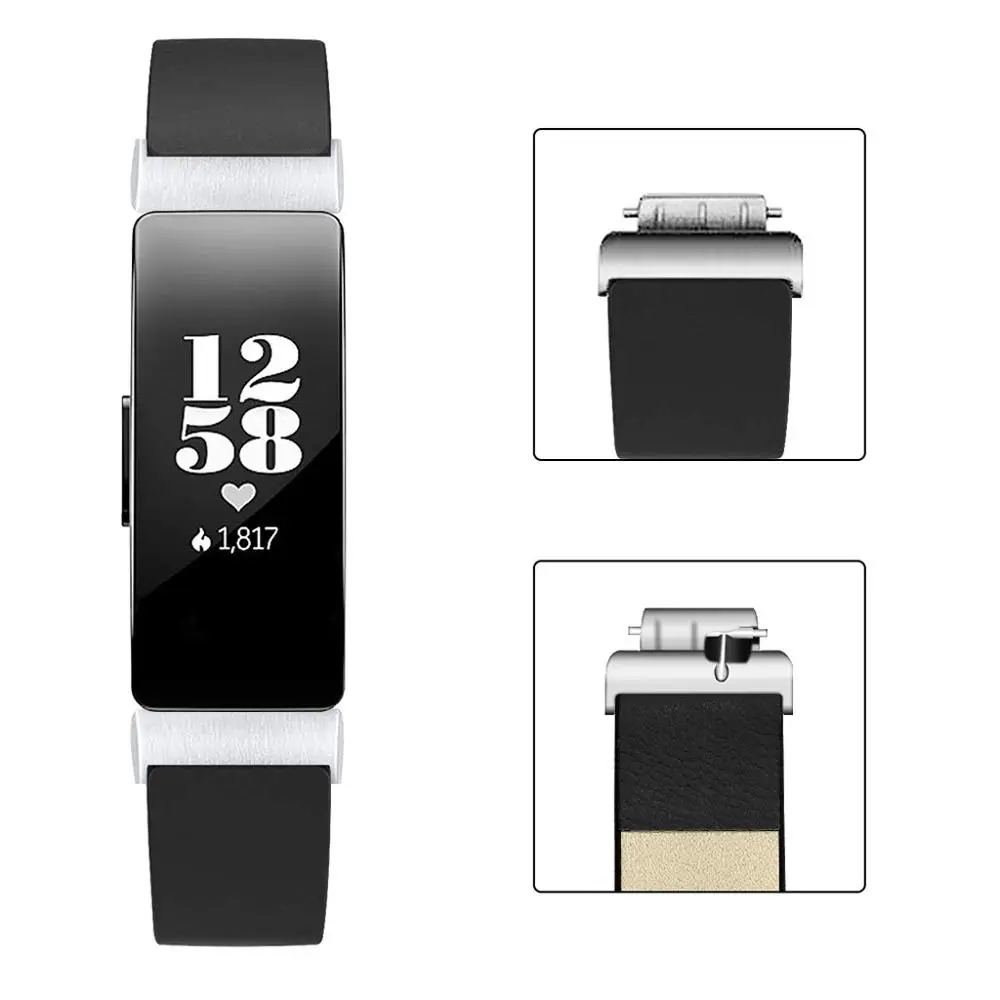 Смарт часы кожаный ремешок для Fitbit Inspire/Inspire HR двойной тур сменный