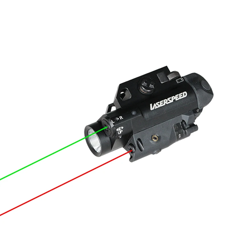 Прямая поставка LASERSPEED новый дизайн 3 в 1 оружисветильник встроенный двойной лазер