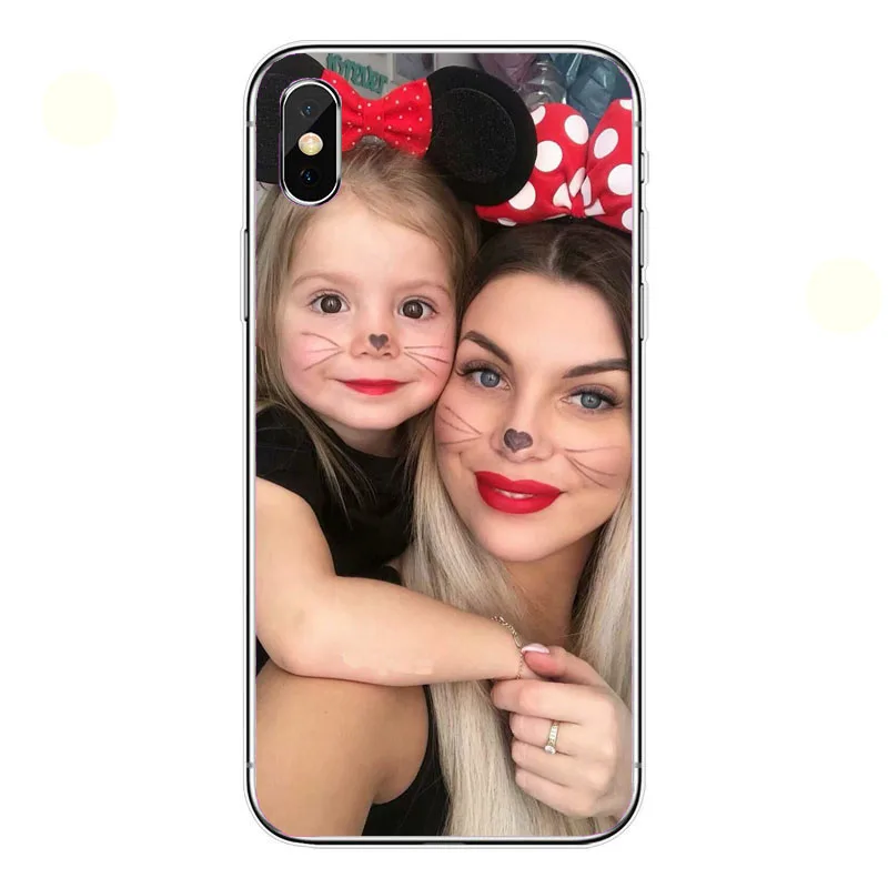 Модный черный коричневый Чехол для мамы девочки королевы 01 IPhone X XS Max XR 8 7 6 6s Plus 5 5S SE