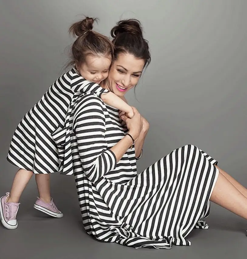 Новинка 2017 платье для маленьких девочек одежда родителей и детей хлопковые