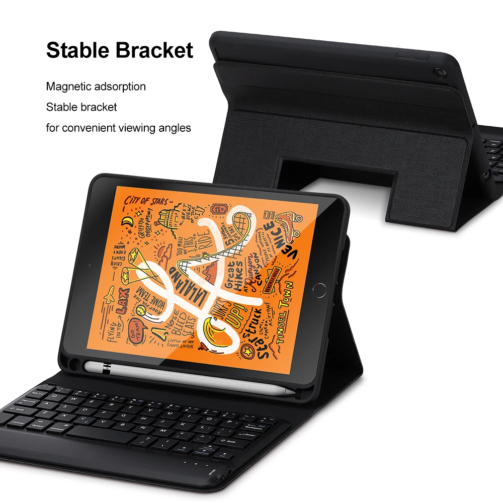 Новинка 2019 полностью защищающий чехол с Bluetooth-клавиатурой для iPad mini 2/3/4/5 7 9 дюйма