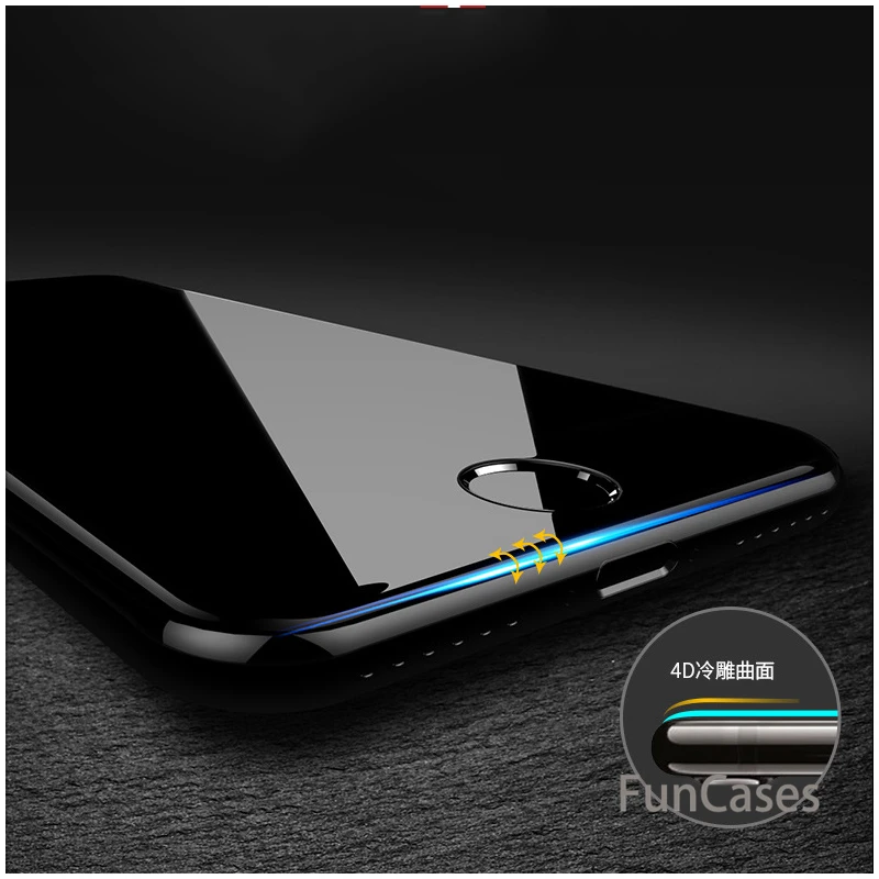 6D 9 H 3D твердость изогнутый край закаленное стекло для IPhone X 10 6 S 7 8 6plus 6splus Plus экран