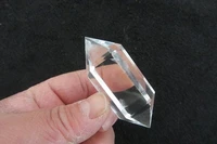 healing crystals bead 6 sided prism style clear natural quartz double terminated pointapprox 2 length