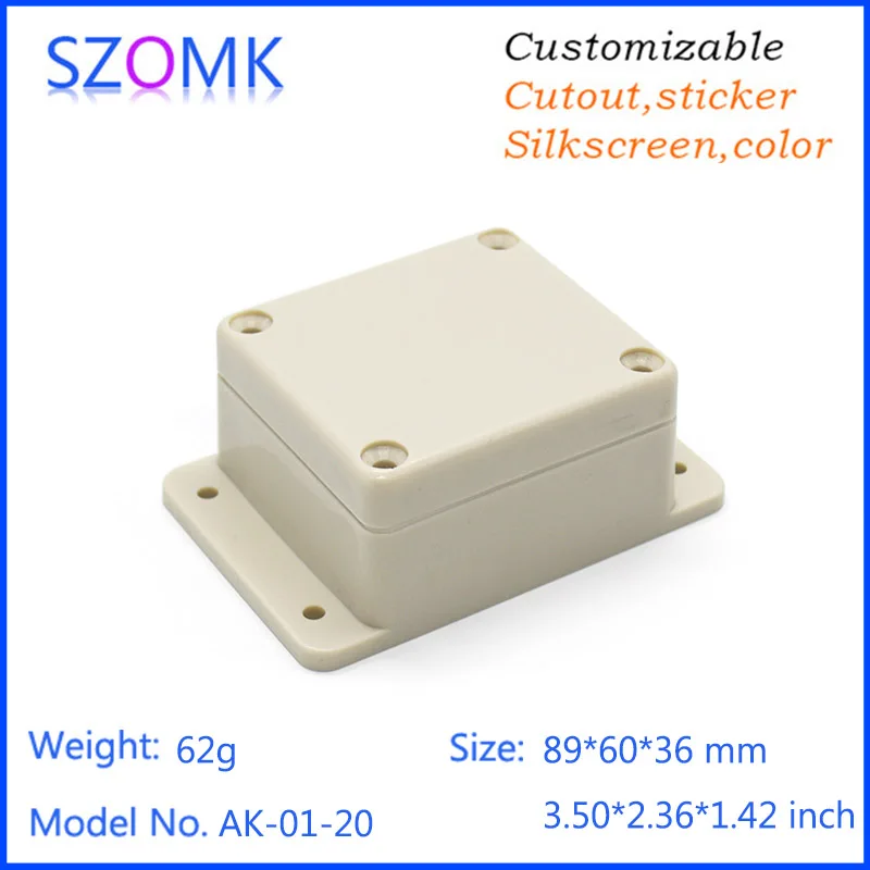 Водонепроницаемый пластиковый корпус для электроники IP65 1 шт. 89*60*36 мм