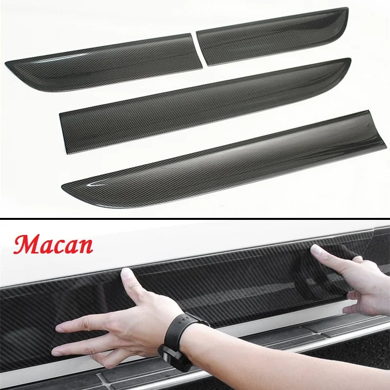 Бесплатная доставка 100% углеродное волокно внешняя Настройка боковая юбка дверь