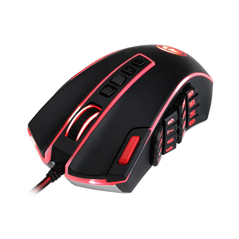 Игровая мышь Redragon USB проводная RGB 24000 DPI 25 кнопок лазерная программируемая игровая